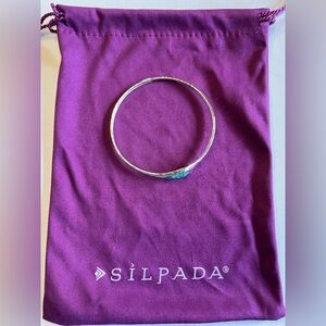 Silpada Silver Bracelet with Turquoise Accent Stone